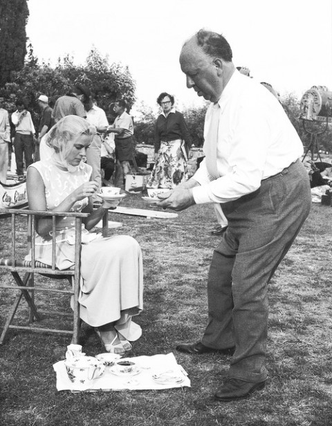 alfred hitchcock grace kelly tea party