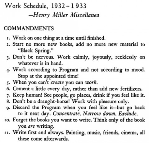 henry miller work schedule