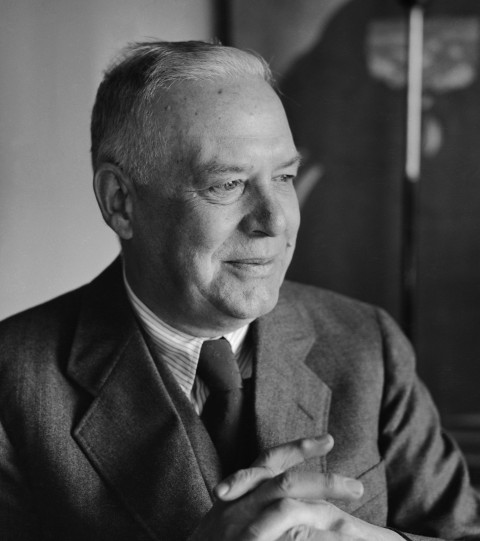 Profile of Wallace Stevens Smiling