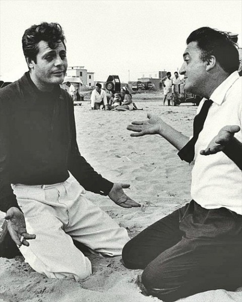 fellini and mastrioanni