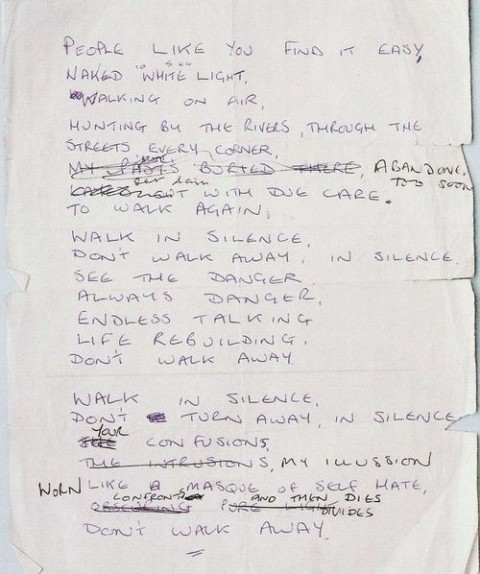 joy division atmopshere handwritten