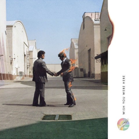 pink floyd wish you were here album cover man on fire