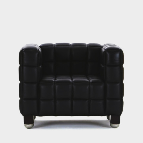 Josef-Hoffmann-Kubus-boxy-armchair-black-leather