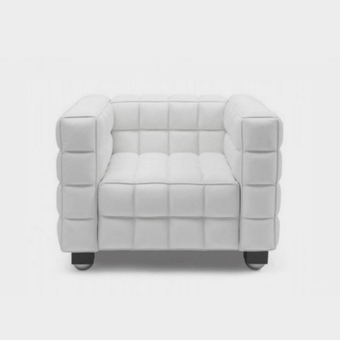 Josef-Hoffmann-Kubus-modern-armchair-white-leather