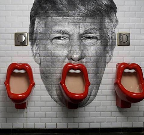 donald trump lips toilet