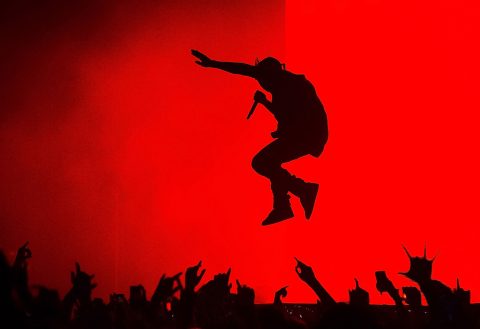 SYDNEY, AUSTRALIA - SEPTEMBER 12: Kanye West performs live for fans at Qantas Credit Union Arena on September 12, 2014 in Sydney, Australia. (Photo by Mark Metcalfe/Getty Images)